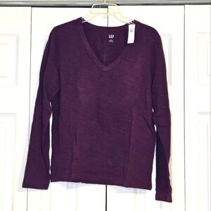GAP Women's V-Neck Top - Purple